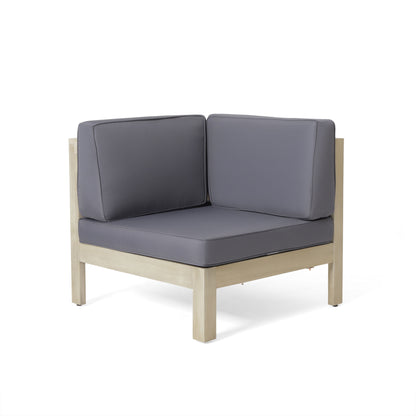 Brava - X Back Corner Chair - Light Gray