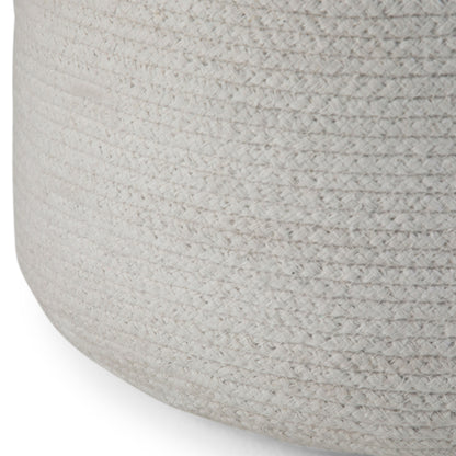 Serena - Round Braided Pouf - Natural