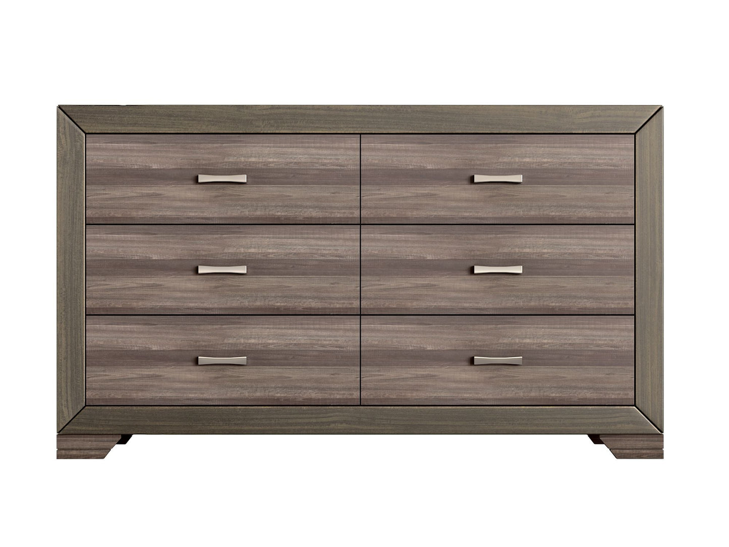 5 Drawer Chest - Antique Brown / Gray