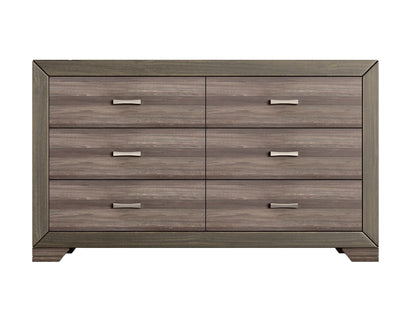 5 Drawer Chest - Antique Brown / Gray