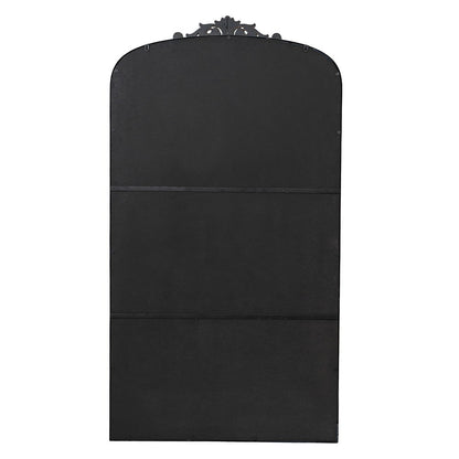 Full Length Mirror, Arched Mirror Hanging Or Leaning Against Wall, Large Mirror For Living Room - Black