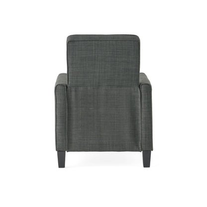 Linen Push Back Chair For Elegant Home - Dark Gray