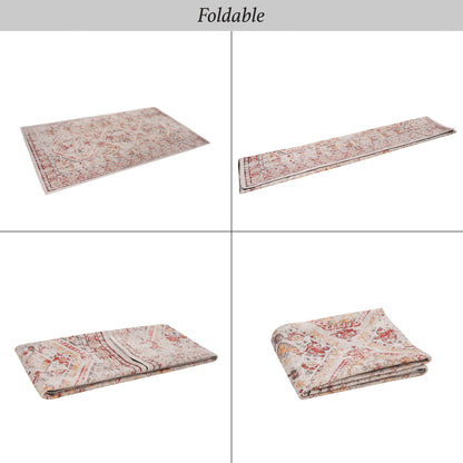 Maval - 2'6'' X 10' Washable Runner Rug - Beige