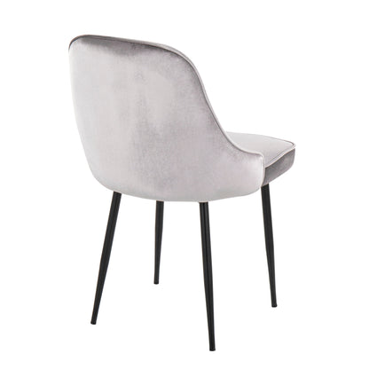Marcel - Contemporary Dining Chair (Set of 2) - Black / Silver