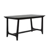 Mid-Century Modern Dining Table With Trestle Base - Black Ash