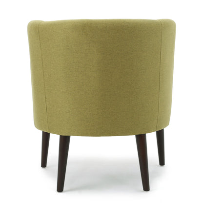 Contemporary Upholstered Club Chair With Button Tufting - Green