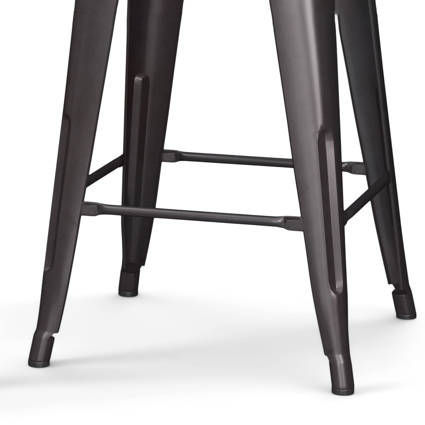 Rayne - Metal Counter Height Stool (Set of 2) - Gunmetal Gray