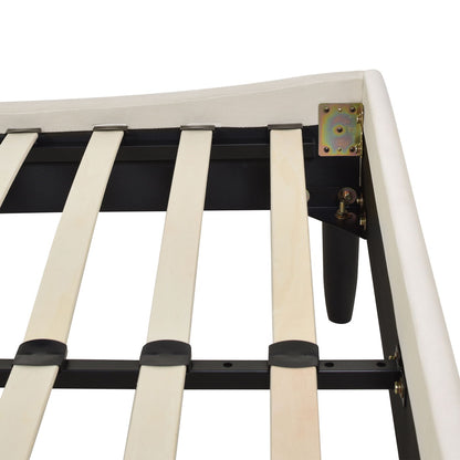 Aspen - King Vertical Tufted Headboard Platform Bed Set - French Beige