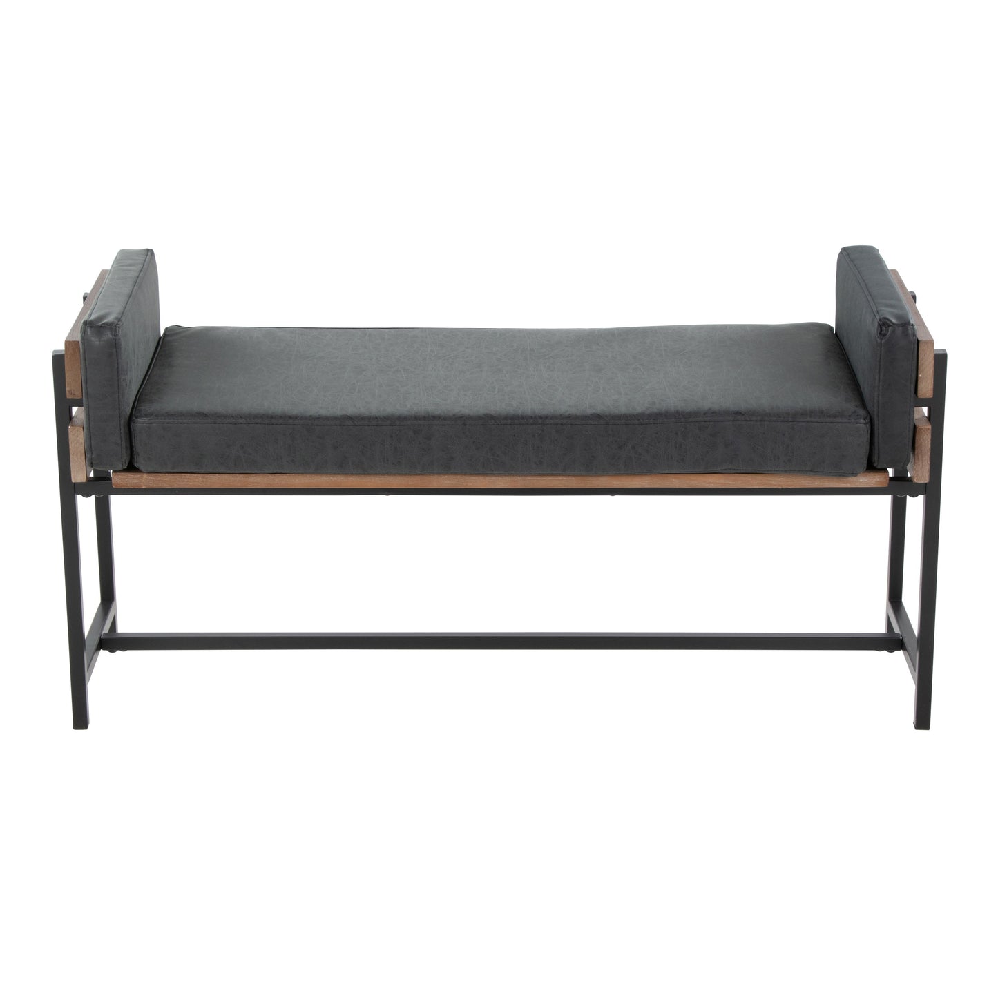 Kari - Farmhouse Bench - Black / Brown / Black