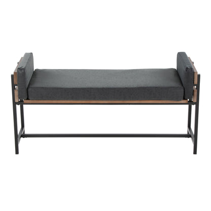 Kari - Farmhouse Bench - Black / Brown / Black