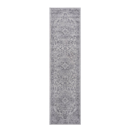Marfi - 2' X 8' Oriental Runner Rug - Silver