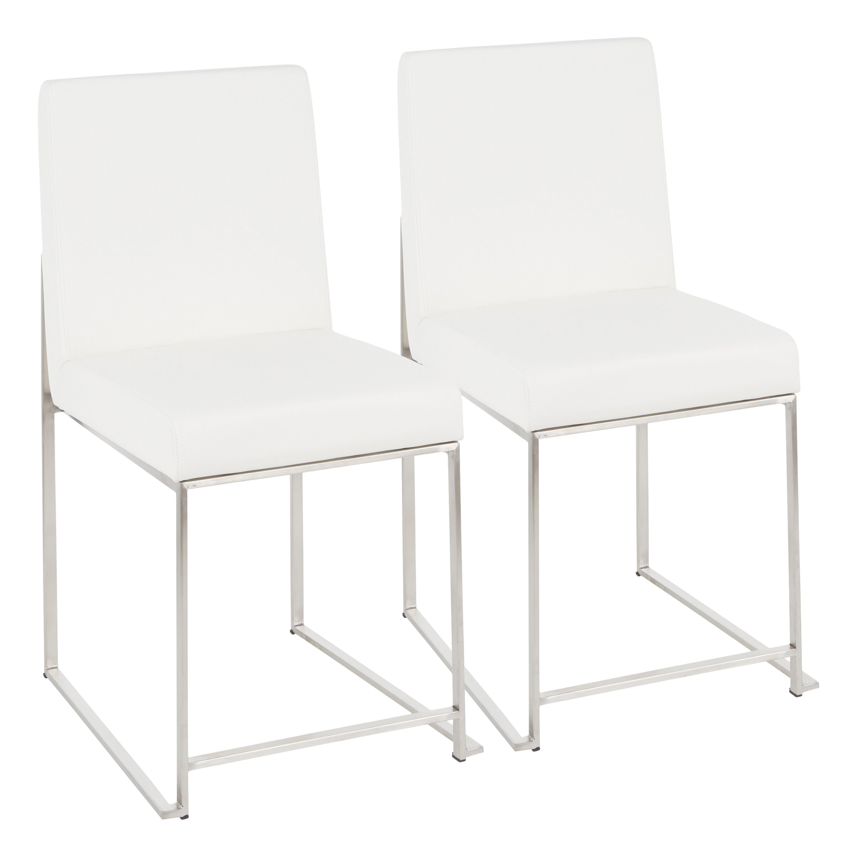 Fuji - Contemporary High Back Dining Chair (Set of 2) - White