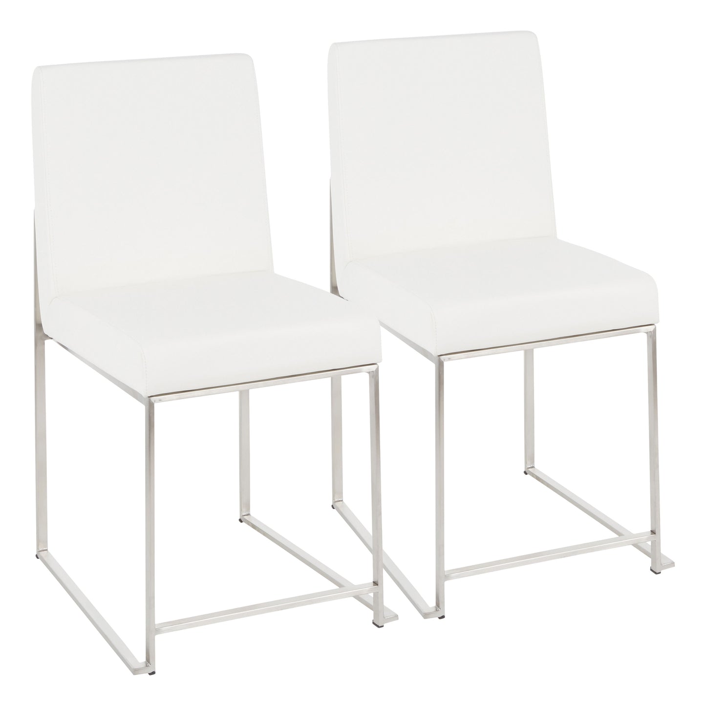 Fuji - Contemporary High Back Dining Chair (Set of 2) - White