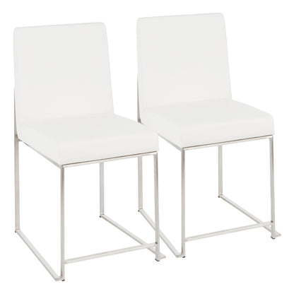 Fuji - Contemporary High Back Dining Chair (Set of 2) - White