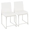 Fuji - Contemporary High Back Dining Chair (Set of 2) - White