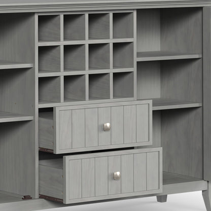 Bedford - Sideboard Buffet And Wine Rack - Fog Gray