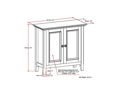 Amherst - Low Storage Cabinet - Distressed Gray