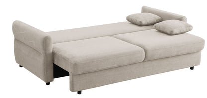 Haran - Pull Out Sleeper Sofa With Storage - Beige