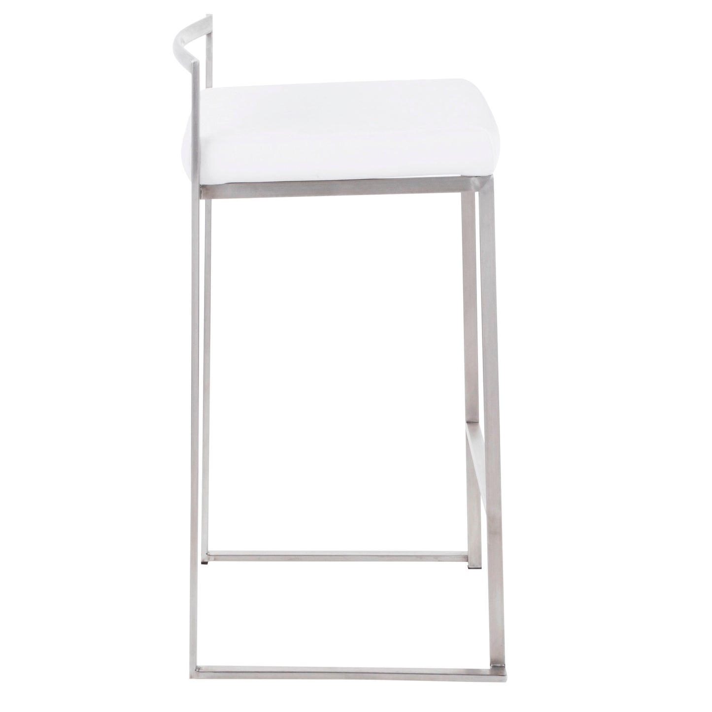 Fuji - Contemporary Stackable Counter Stool (Set of 2) - White