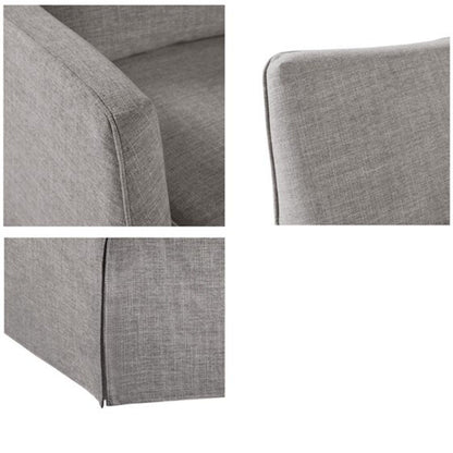 Skirted Swivel Chair Traditional Aesthetic - Gray