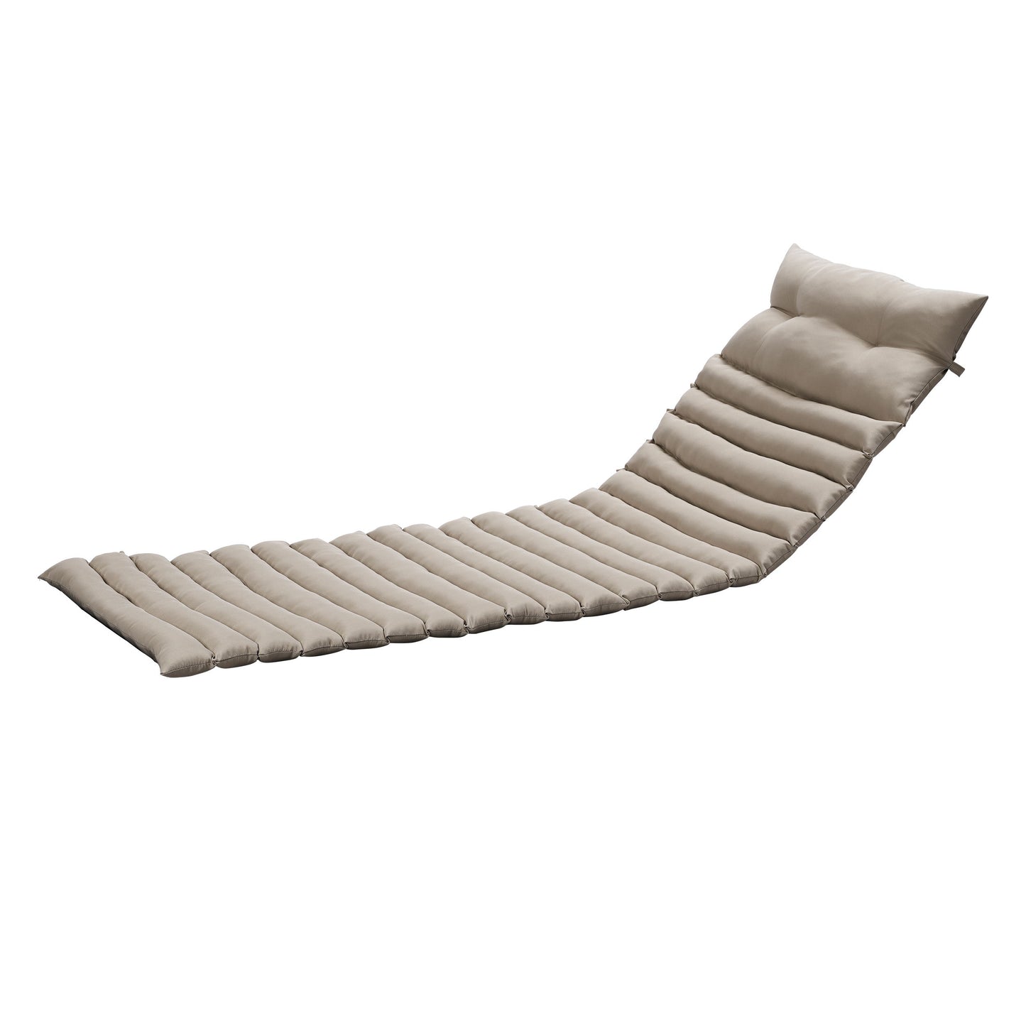 Outdoor Lounge Chair Cushion Replacement Patio Funiture Seat Cushion Chaise Lounge Cushion (Set of 2) - Khaki