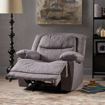 Wide Manual Glider Standard Recliner - Charcoal