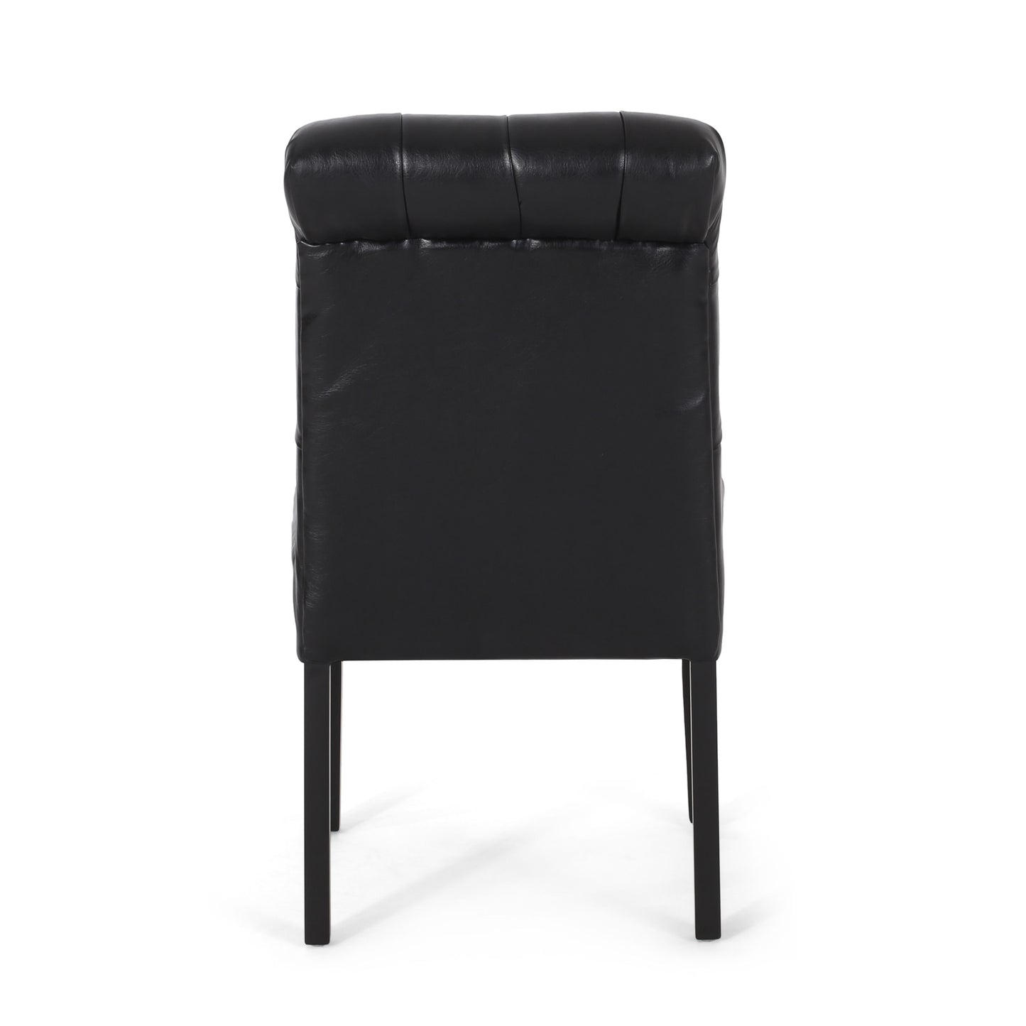 Broxton - Tuft Dining Rolltop Chair (Set of 2) With Button Tufted Upholstery - Black
