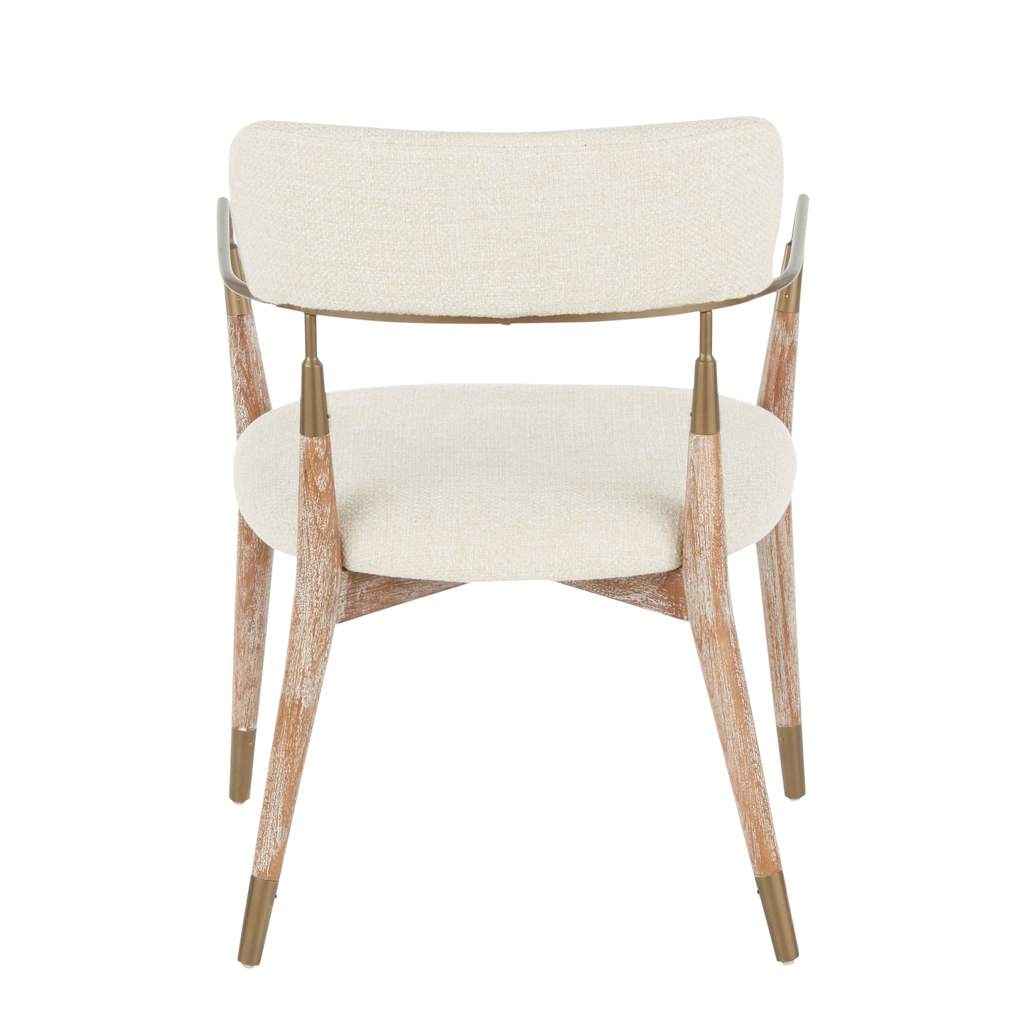Savannah - Contemporary Chair (Set of 2) - White Washed / Cream / Copper