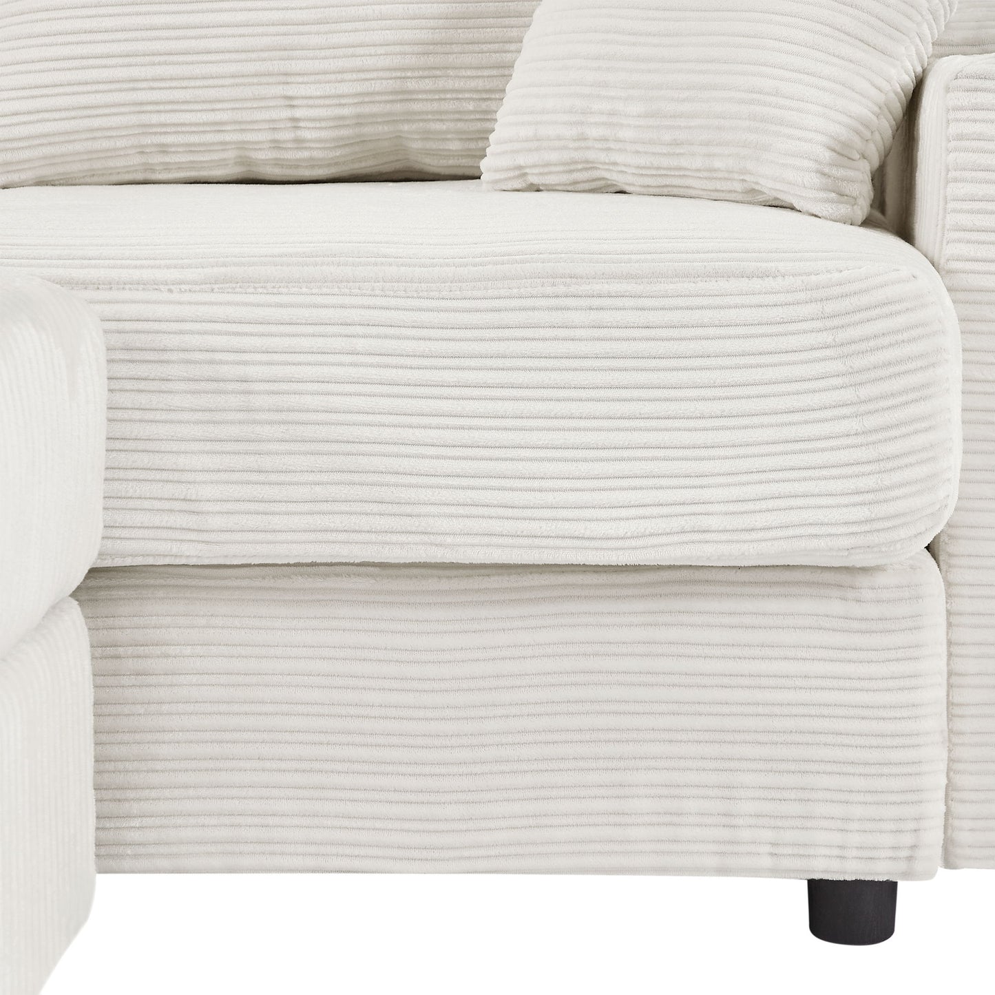 Modern Style Single Sofa Sofa Couch With Storage Space, A Movable Ottoman, Two USB Ports, Two Cup Holders, A Phone Holder For Living Room - Beige