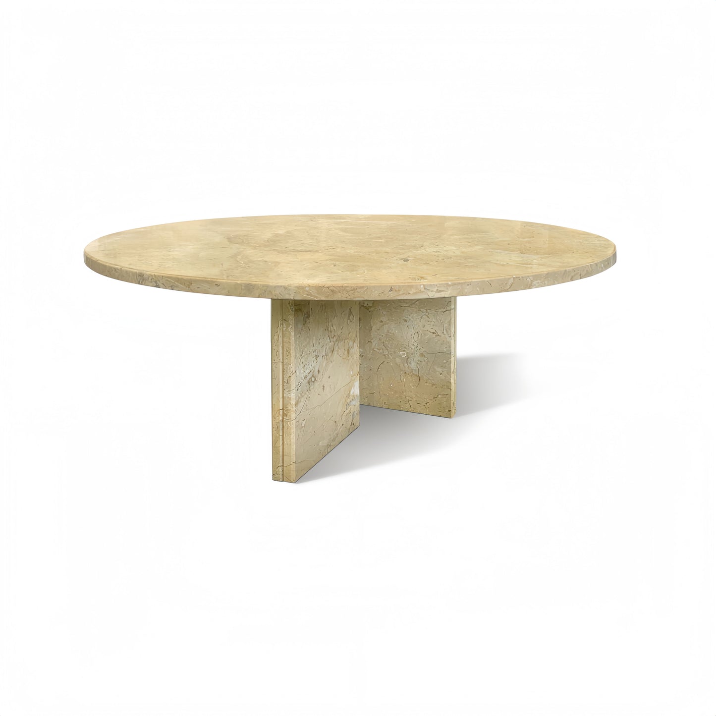 Natural Marble Coffee Table, Versatile Living Room Table, Genuine Marble - Glod Yellow Beige