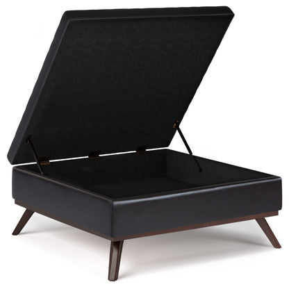 Owen - Square Coffee Table Storage Ottoman - Tanners Brown