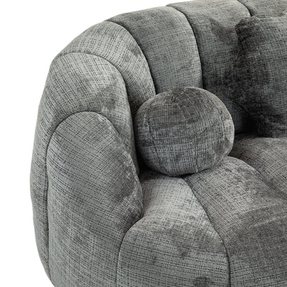 Durable Comfort High Back Bean Bag Sofa Lounger For Adults And Kids - Gray
