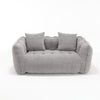 Soft Beanbag Chair With High Resilience Foam Core For Two People - Gray