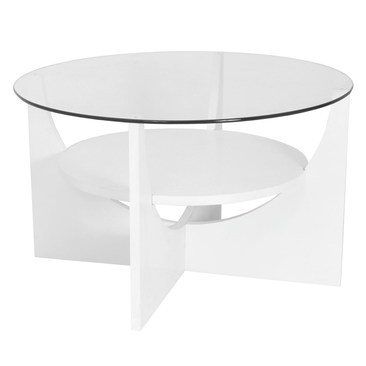 U Shaped Contemporary Coffee Table - White