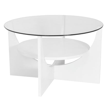 U Shaped Contemporary Coffee Table - White