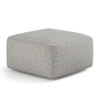 Nate - Square Pouf - Patterned Gray Melange