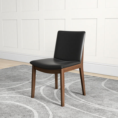 Laura - Mid-Century Modern Solid Wood Dining Chair (Set of 2) - Black
