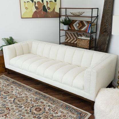 Melissa - Mid-Century Modern Sofa - Brown / White
