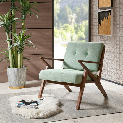 Lounge Chair Mid - Century Modern Design Polyester - Seafoam
