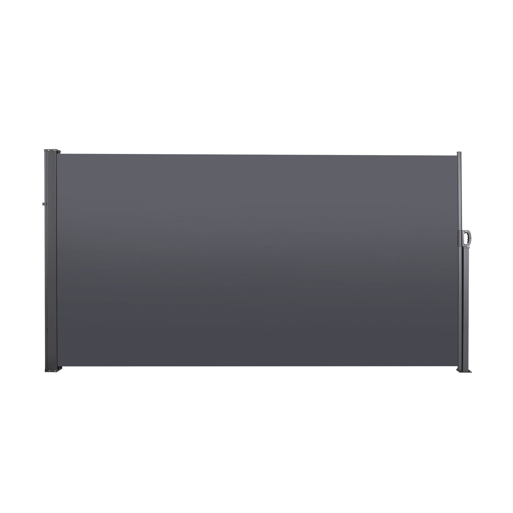 Retractable Side Screen Awning, Uv Resistant, Waterproof, Patio Privacy Screen For Garden, Balcony, Courtyard - Dark Gray