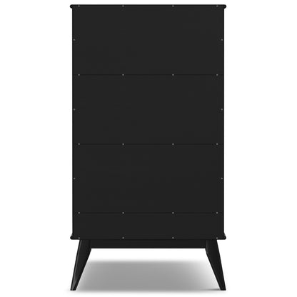Draper - Mid Century Wide Bookcase And Storage Unit - Black