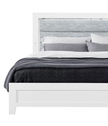 Omoda - Queen Bed With LED - White