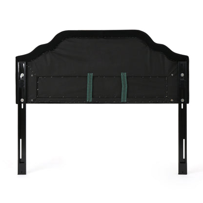 Charismatic - Queen & Full Size Headboard With Button Tufting And Nailhead Trim - Black