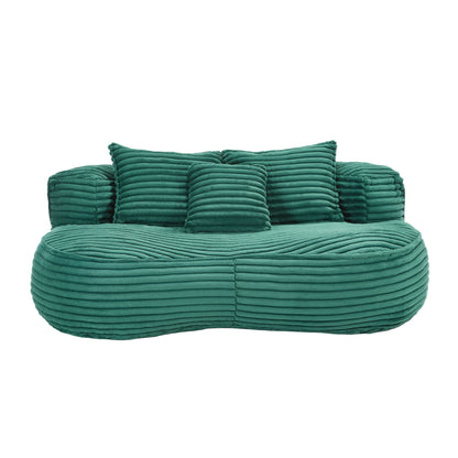 High Back Bean Bag Sofa Lounger For Adults And Kids, Indoor & Outdoor, Durable - Emerald