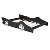 Full Size Race Car Shaped Platform Bed & Wheels - Black