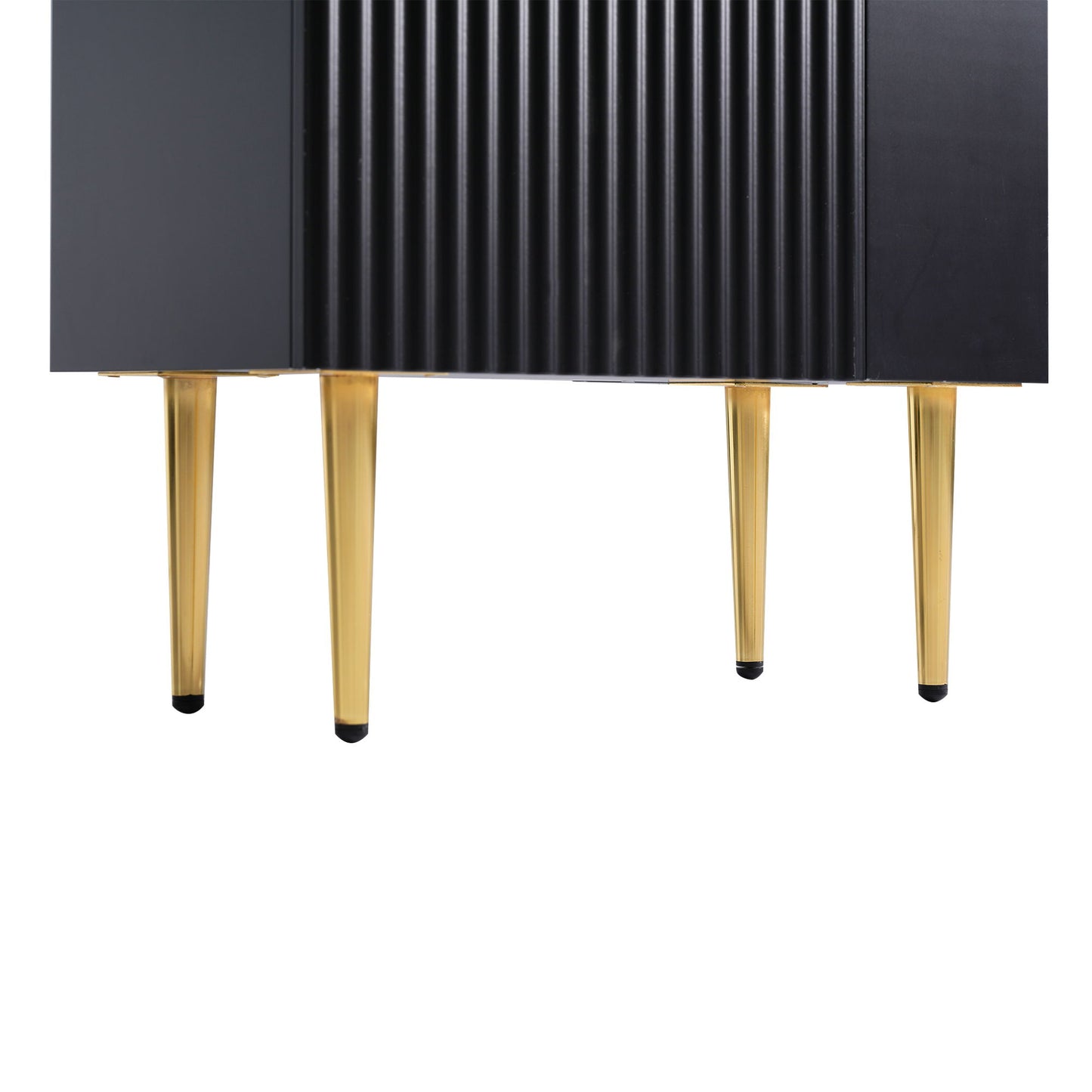 Bathroom Vanity, Combo Cabinet, Bathroom Storage Cabinet, Single Ceramic Sink, Right Side Storage - Black