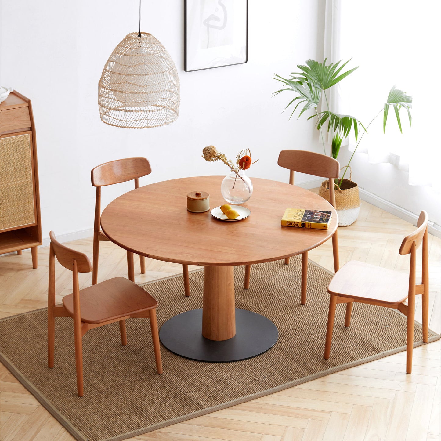 Simple Dining Chair, Solid Chair Table For Living Room Chair - Natural