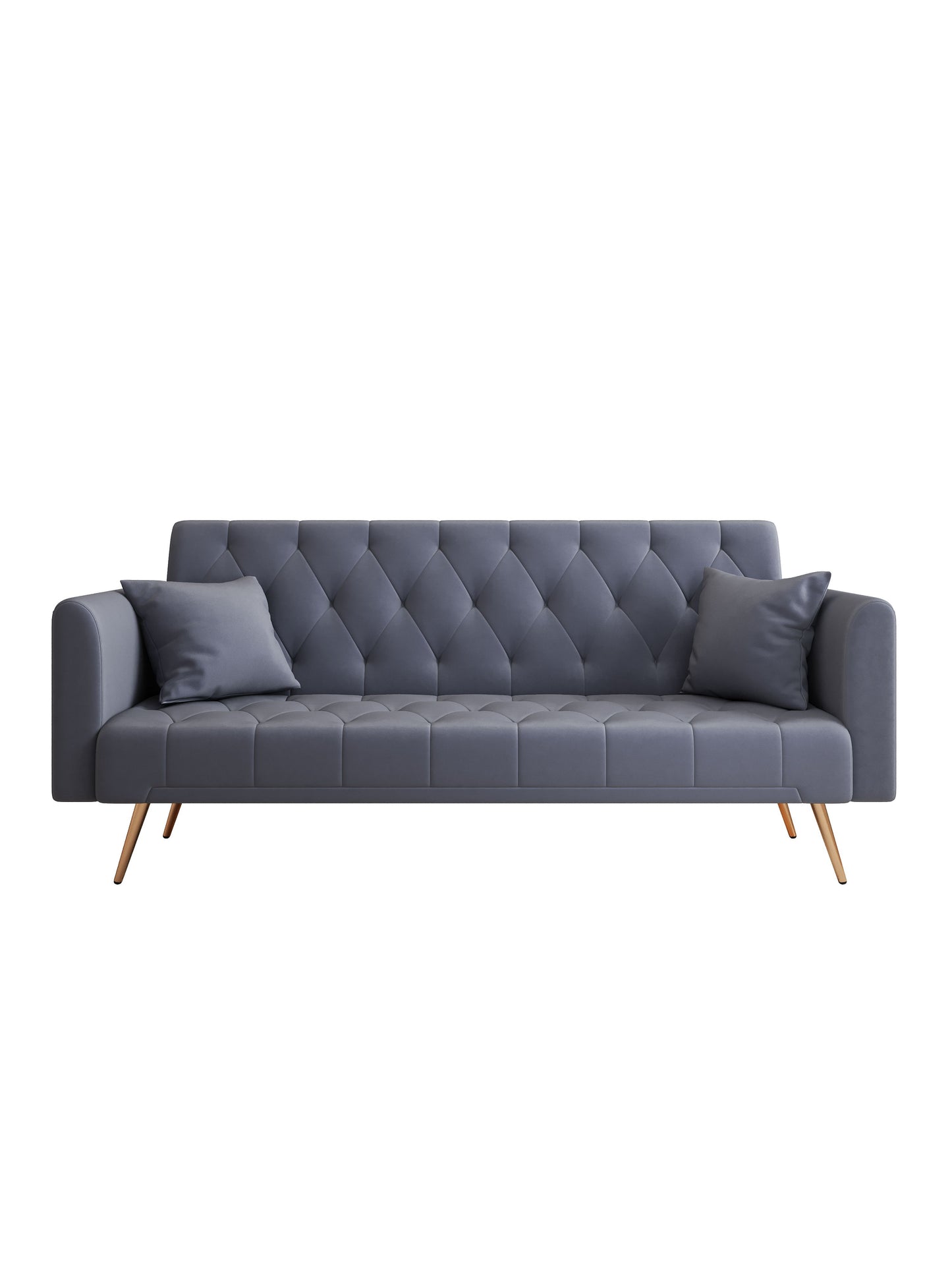 Convertible Double Folding Living Room Sofa Bed - Gray