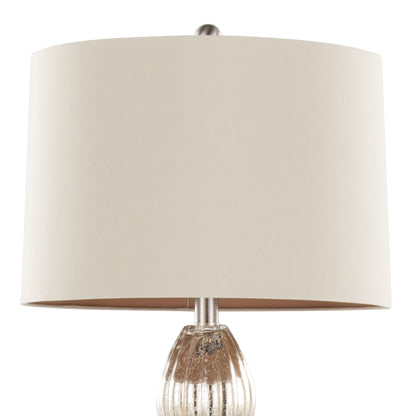 Spade - Contemporary Table Lamp (Set of 2) - Mercury / Nickel / Natural