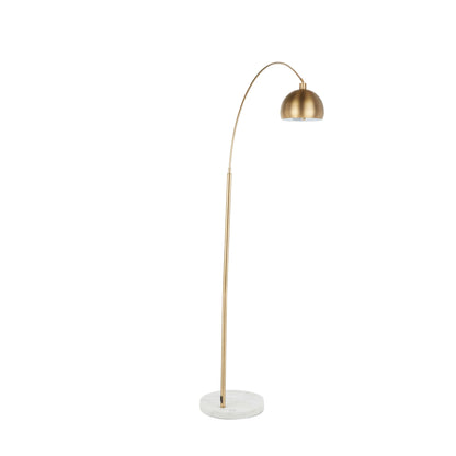 March - Contemporary Floor Lamp - Antique Brass